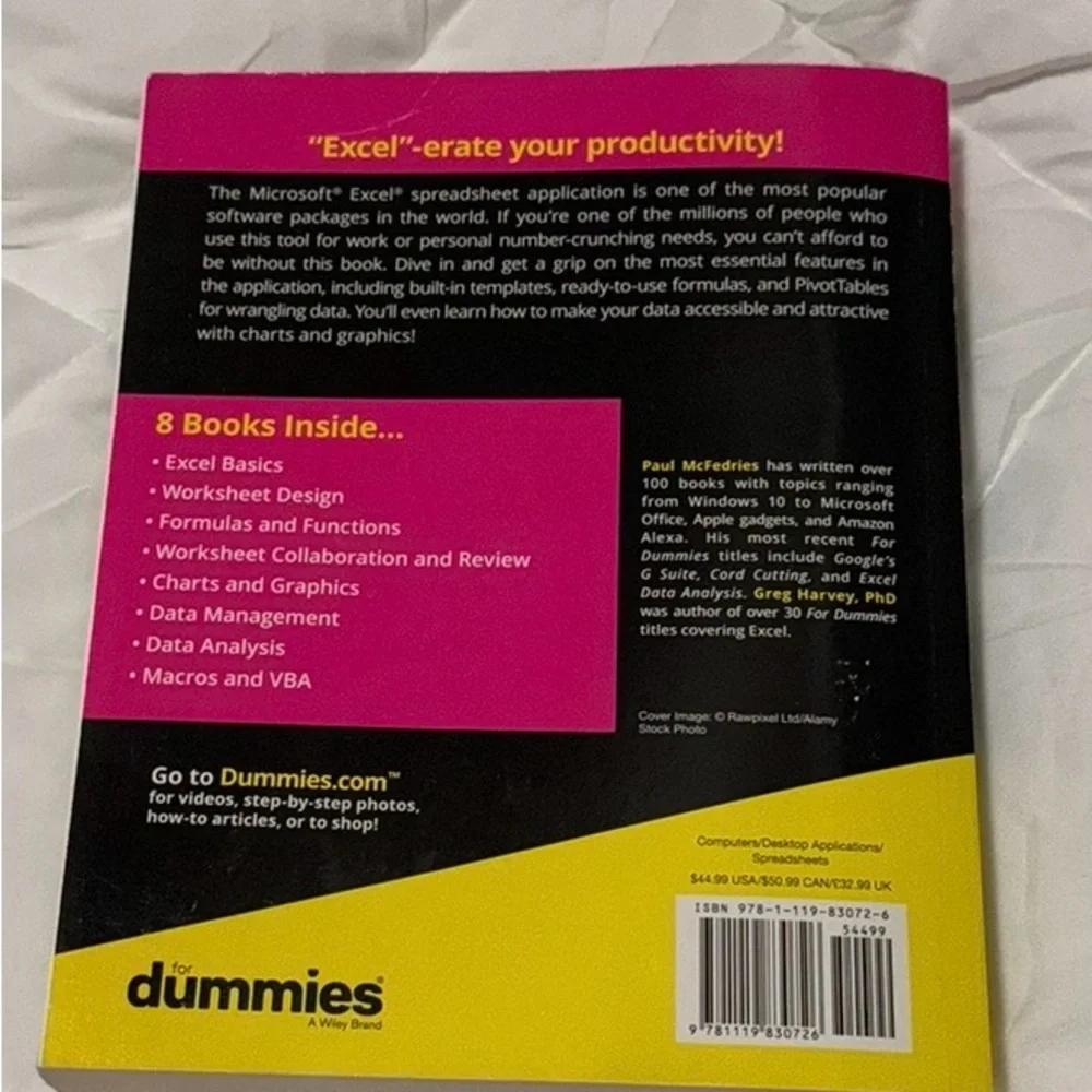 Microsoft Excel All-in-One For Dummies - Pink, Black, Yellow Cover